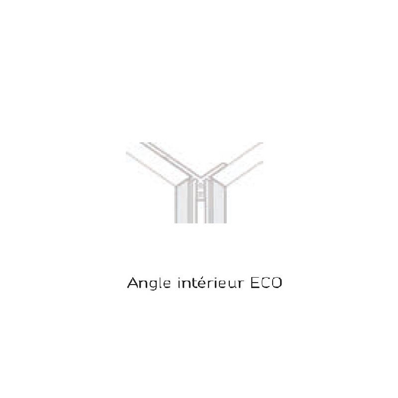 Akw Profilé d'angle intérieur en aluminium satiné ECO Kobleo