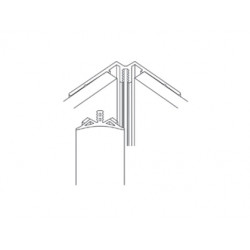 Akw Profilé d'angle intérieur blanc assorti en PVC Kobleo