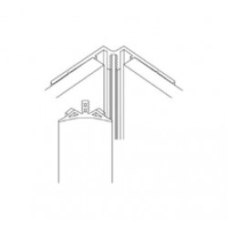 Akw Profilé d'angle intérieur charbon assorti en PVC Kobleo