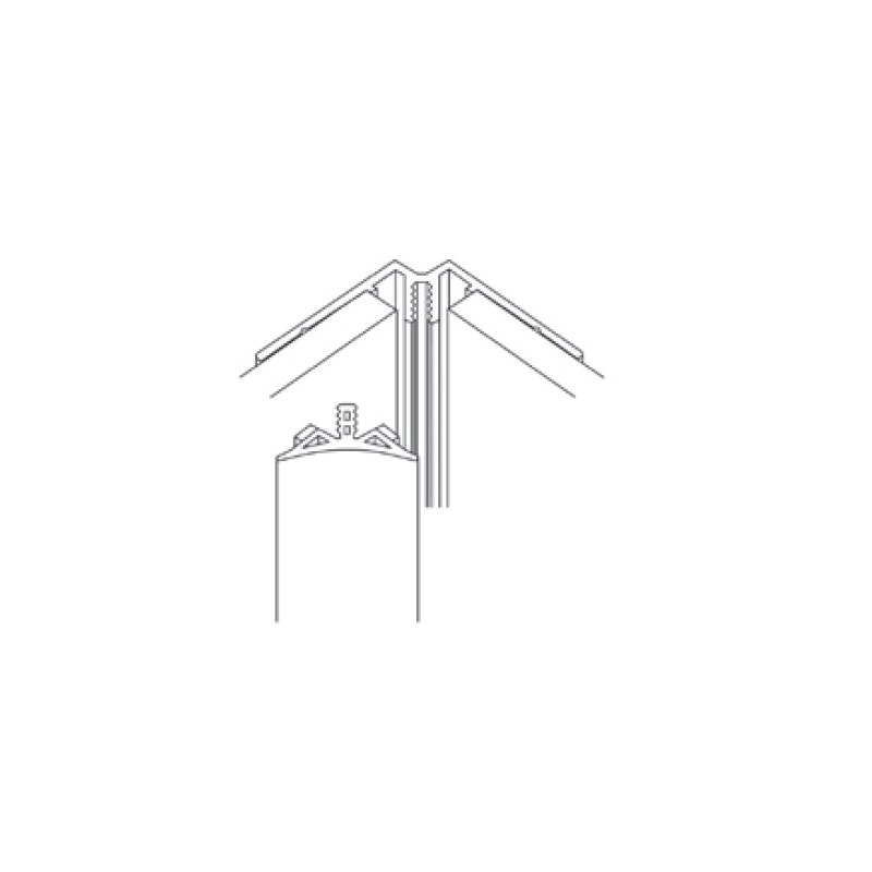 Akw Profilé d'angle intérieur gris fumé assorti en PVC Kobleo