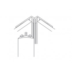 Akw Profilé d'angle intérieur hermine assorti en PVC Kobleo