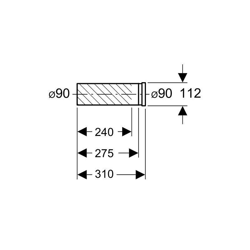 Geberit Raccord WC suspendu mural horizontal Diam 90 mm 366.887.16.1 Geberit Kobleo Geberit Raccord WC suspendu mural horizontal Diam 90 mm 366.887.16.1 Geberit Kobleo