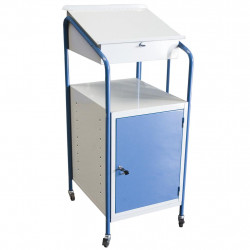 Fimm Pupitre d'atelier mobile 1 bloc porte 4 roulettes Diam 50mm 1 étagère  Kobleo