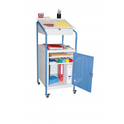 Fimm Pupitre d'atelier mobile 1 bloc porte 4 roulettes Diam 50mm 1 étagère  Kobleo