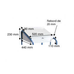 Fimm Pupitre d'atelier mobile 1 bloc porte 4 roulettes Diam 50mm 1 étagère  Kobleo