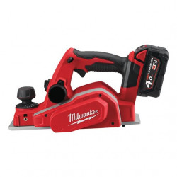 Milwaukee Rabot 18 V Li-Ion 4.0 Ah 82 mm avec coffret M18 BP-402C Kobleo