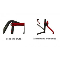 Fimm Escabeau roulant étroit charge 150 kg 4 marches Ht plateforme 1010 mm Kobleo