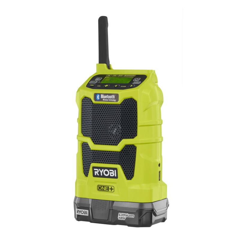 Ryobi Radio bluetooth 18 V One+ 10 stations AM/FM R18R-0 Ryobi Kobleo Ryobi Radio bluetooth 18 V One+ 10 stations AM/FM R18R-0 Ryobi Kobleo