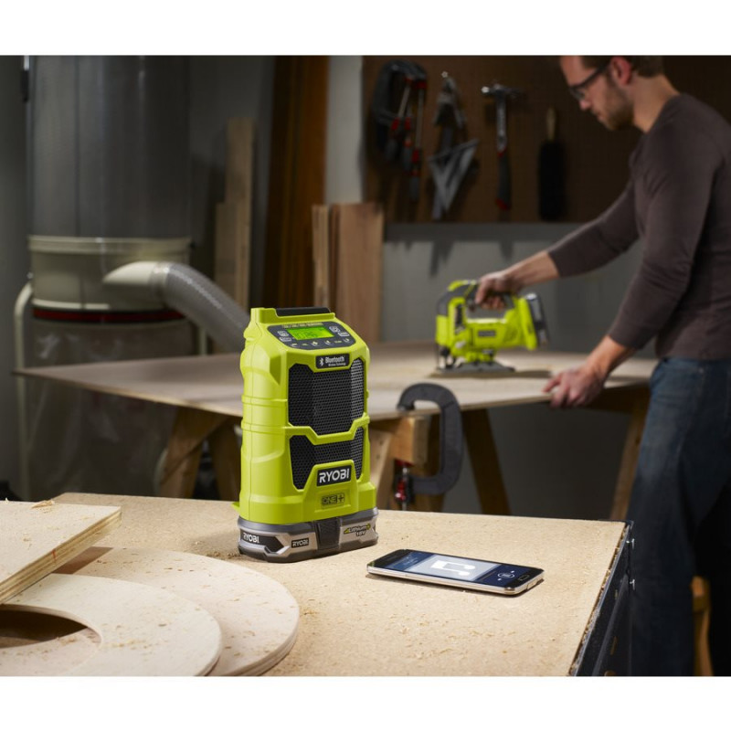 Ryobi Radio bluetooth 18 V One+ 10 stations AM/FM R18R-0 Ryobi Kobleo Ryobi Radio bluetooth 18 V One+ 10 stations AM/FM R18R-0 Ryobi Kobleo