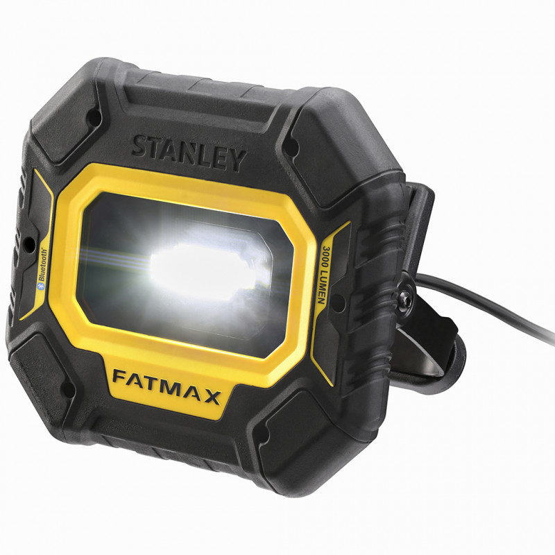 Stanley Projecteur filaire FATMAX 3000 lumens connectivité bluetooth Kobleo