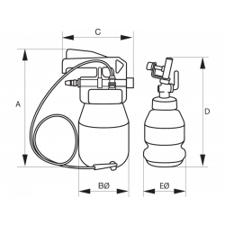 Bahco Purgeur pneumatique pour liquide de freins BBR350 Bahco Kobleo