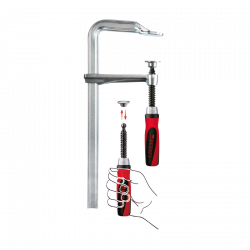 Bessey Presse à vis tout acier avec poignée bi-matière GZ-2K 300/120 mm GZ30 Bessey Kobleo