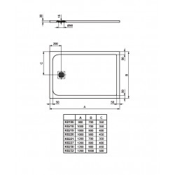 Ideal standard Receveur de douche 100x70 cm Noir intense ULTRA FLAT S Kobleo Ideal standard Receveur de douche 100x70 cm Noir intense ULTRA FLAT S Kobleo