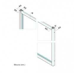 Samo Porte douche pivotante 77 81cm CEE ART Kobleo