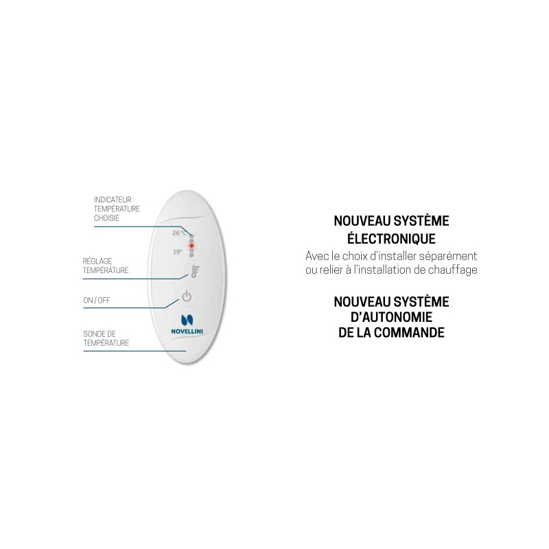 Novellini Radiateur SoleVertical 1000W 600x1250mm motif FR030 télécommande SOLT6 Novellini Kobleo Novellini Radiateur SoleVertical 1000W 600x1250mm motif FR030 télécommande SOLT6 Novellini Kobleo
