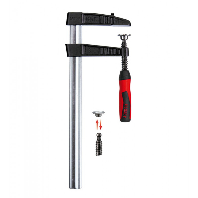 Bessey Presse à vis en fonte malléable avec poignée bi-matière TGK 600/120 TG Kobleo