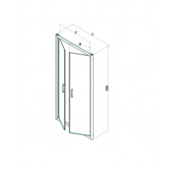 Samo Porte douche abattant Saloon 97 101cm CEE ART Kobleo