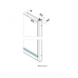 Samo Porte douche abattant Saloon 107 111 cm profilés blancVerre transparen Kobleo