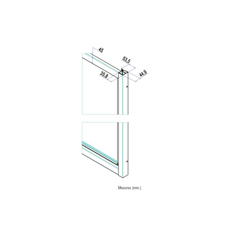 Samo Porte douche abattant Saloon 82 86cm CEE ART Kobleo Samo Porte douche abattant Saloon 82 86cm CEE ART Kobleo