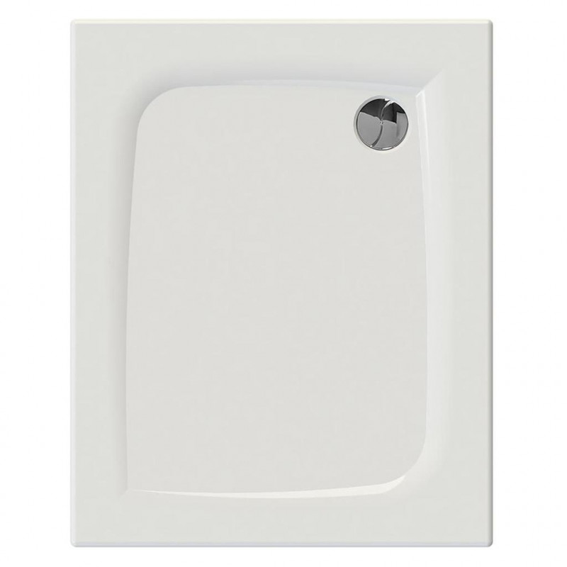 Allibert Receveur de douche rectangle 100 x 80 x 3 cm vidage angle droit blanc  Kobleo