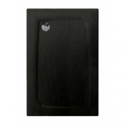 Allibert Receveur de douche noir mat effet pierre 120 x 90 cm vidage angle gauc Kobleo