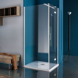 Samo Paroi douche fixe 865-89cm profilé alu chromé brillant Grand Polaris Kobleo