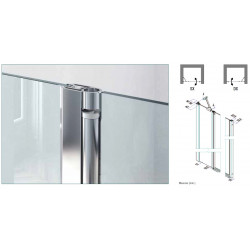 Samo Paroi douche porte pivotante 865-90cm Droite POLARIS Kobleo