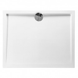 Allibert Receveur de douche rectangle 100 x 80 x 4 cm bonde centrée polybéton b Kobleo