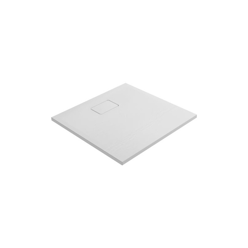 Allibert Receveur de douche carré 80 x 80 cm blanc effet pierre Terreno Kobleo