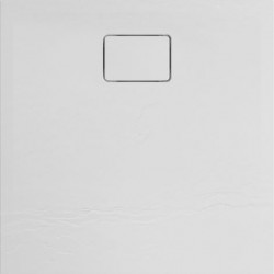 Allibert Receveur de douche carré 80 x 80 cm blanc effet pierre Terreno Kobleo