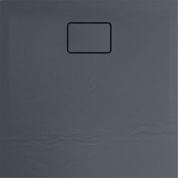Allibert Receveur de douche carré 80 x 80 cm gris effet pierre Terreno Kobleo