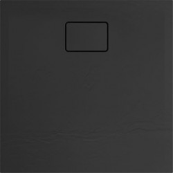 Allibert Receveur de douche carré 80 x 80 cm noir effet pierre Terreno Kobleo