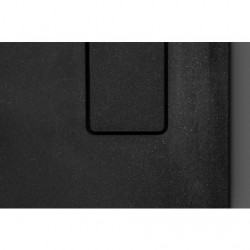 Allibert Receveur de douche carré 80 x 80 cm noir effet pierre Terreno Kobleo