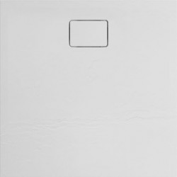 Allibert Receveur de douche carré 90 x 90 cm blanc effet pierre Terreno Kobleo