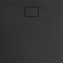 Allibert Receveur de douche carré 90 x 90 cm noir effet pierre Terreno Kobleo