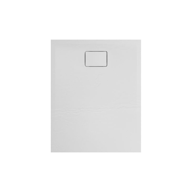 Allibert Receveur de douche rectangle 100 x 80 cm blanc effet pierre Terreno Kobleo