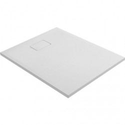 Allibert Receveur de douche rectangle 100 x 80 cm blanc effet pierre Terreno Kobleo