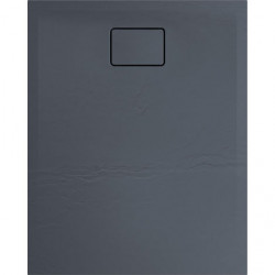 Allibert Receveur de douche rectangle 100 x 80 cm gris effet pierre Terreno Kobleo