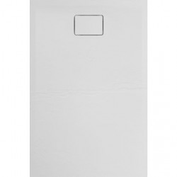 Allibert Receveur de douche rectangle 120 x 80 cm blanc effet pierre Terreno Kobleo