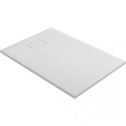 Allibert Receveur de douche rectangle 120 x 80 cm blanc effet pierre Terreno Kobleo