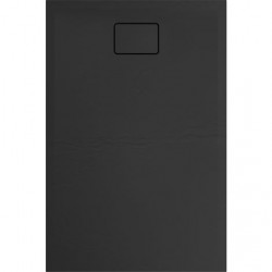 Allibert Receveur de douche rectangle 120 x 80 cm noir effet pierre Terreno Kobleo