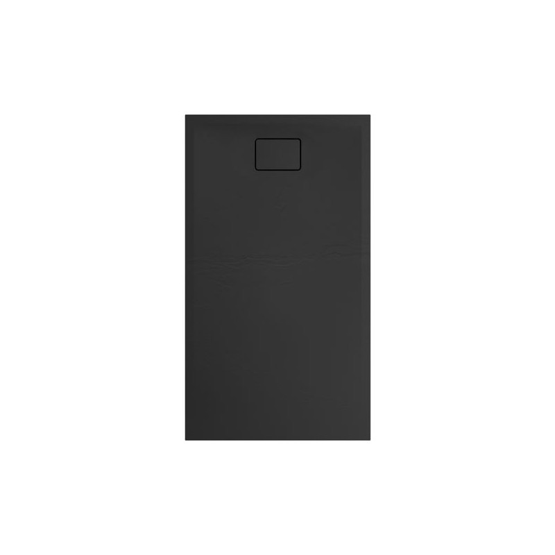 Allibert Receveur de douche rectangle 140 x 80 cm noir effet pierre Terreno Kobleo