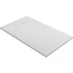 Allibert Receveur de douche quartz 140x90x3.5 cm polybéton blanc Kobleo