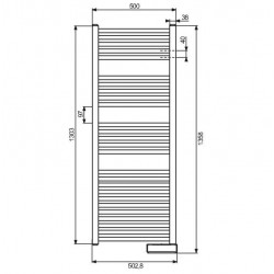 Acova Sèche-serviette 1358 mm 750W ATOLL SPA  Kobleo