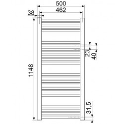 Acova Sèche-serviette Atoll Spa blanc 34 tubes 966W Kobleo