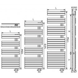 Irsap Sèche-serviette Soul en acier 1744 mm 760W Kobleo