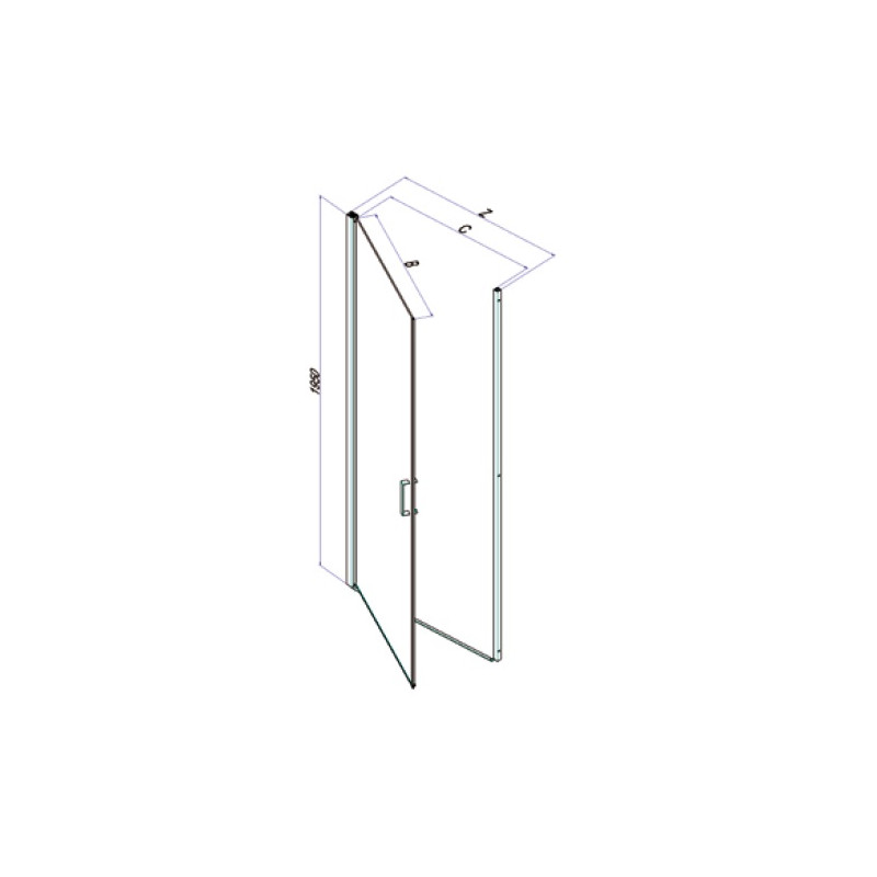Samo Porte douche pivotante 80 83cm profilés chromé brillantVersion Droite Kobleo Samo Porte douche pivotante 80 83cm profilés chromé brillantVersion Droite Kobleo