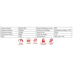 Akw Sèche mains électrique sur pied en inox 1650W accessibilité PMR Akw Kobleo
