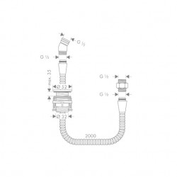 Hansgrohe Support de douchette pour montage sur gorge Kobleo