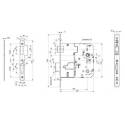 Vachette Serrure à larder D45 Axe 120 mm réversible Condamnation Kobleo Vachette Serrure à larder D45 Axe 120 mm réversible Condamnation Kobleo